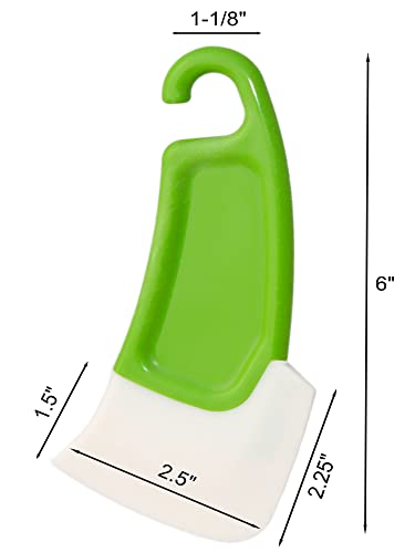 Image of Flexible Silicone Cleaning Scrapers, Pots & Pans Scrapers, Dish Scraping Spatulas - Set of 2