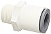 Legris 6505 62 18WP2 LIQUIfit Push-to-Connect Fitting, Inline Connector, 1/2" Tube OD x 3/8" Male