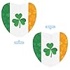 Irish Flag with Shamrock 3 PCS Car Air Freshener Hanging Aromatherapy Tablets Automotive Ornament for Auto Room Bathroom Bedside Love form #2
