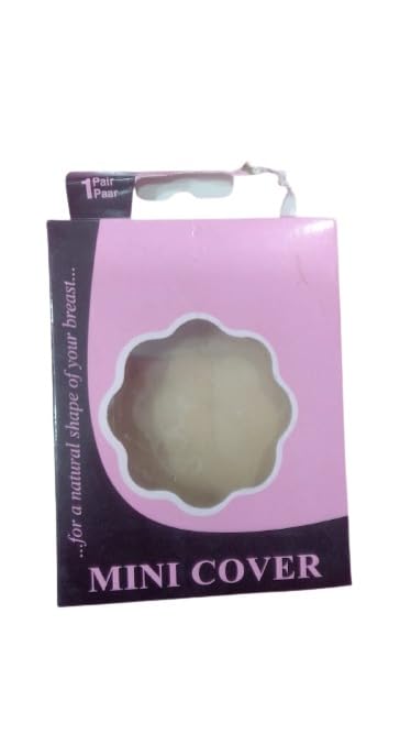 Silicone Nipple Covers, Mini Cover, Seamless Reusable Adhesive Pasties for Women Beige-image-4
