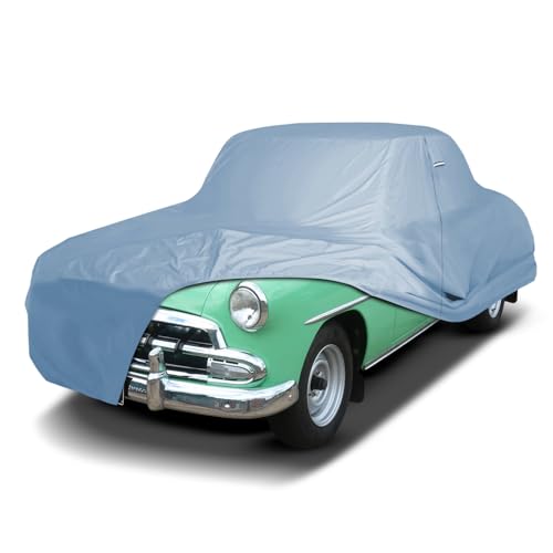 Image of iCarCover Premium Car Cover for 1949-1952 Chevy Styleline Deluxe 2-Door, 4-Door Heavy Duty Waterproof All-Weather Automobiles Custom Fit Indoor Outdoor UV Snow Protection Covers with Straps and Bag
