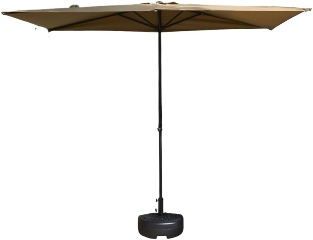 Outdoor Parasol Outdoor 8.2ft/250cm Patio Umbrella Beach Umbrella with Lift Button Market Umbrella with Base Patio Garden Umbrella(C-250cm/8.2ft)
