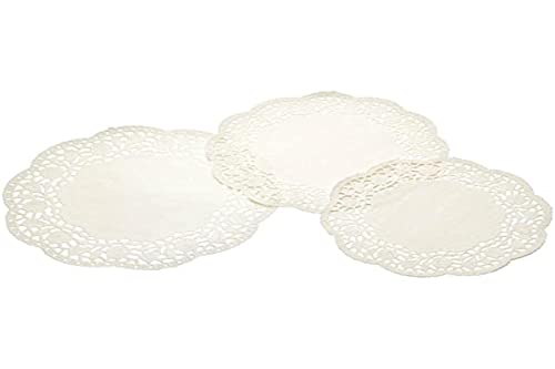 KitchenCraft Sweetly Does It Blondas de Papel para Tartas Medianas Redondas 24 Unidades 20 cm, 22 cm, 25 cm Blanco