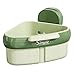 Supporto Angolare per Lavello Con Ventosa, Porta Spugna Da Cucina Triangolare E Raccoglitore Di Rifiuti Alimentari per Lavello Angolare, Supporto per Ripiano Portaoggetti in Plastica(verde) immagine