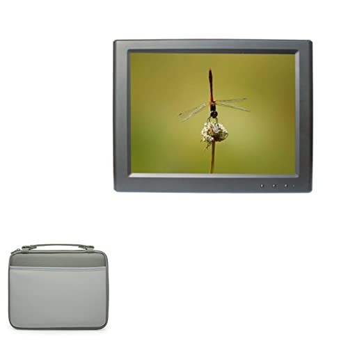 BoxWave Case Compatible with Lilliput UM80/C/T - Hard Shell Briefcase, Slim Messenger Bag Briefcase Cover Side Pockets - Pewter