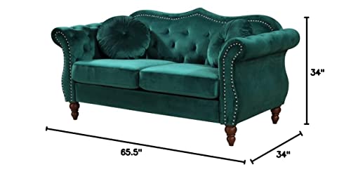 Container Furniture Direct Anna1 Loveseat, Green #TOP2