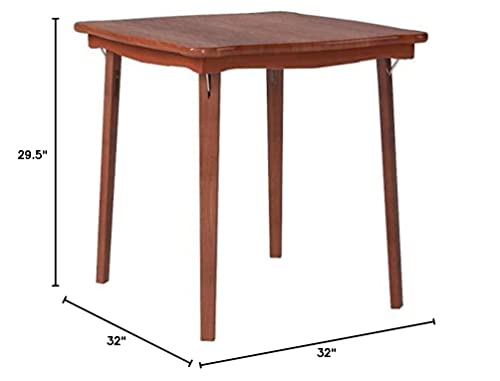Stakmore Scalloped Edge Folding Card Table Finish, Fruitwood #TOP4