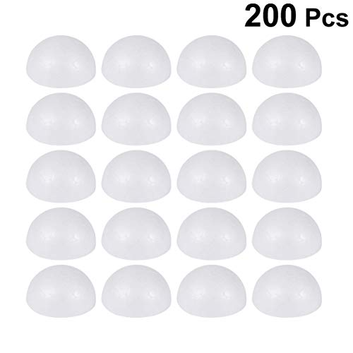 MILISTEN Gladde Schuimbal 200 Stks 3 Cm Schuim Halve Bal Modellering Kerst Ambachtelijke Bal Piepschuim Bloemstuk Diy… - Image 3
