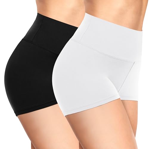TNNZEET Biker Shorts Women - 8"/5"/3" High Waisted Tummy Control Workout Gym Spandex Booty Yoga Volleyball Shorts
