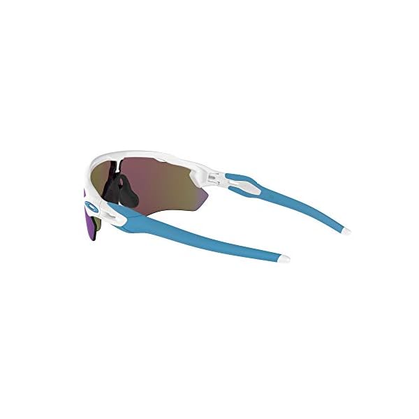 Oakley Men's OO9208 Radar EV Path Rectangular Sunglasses, Polished White Blue/Prizm Sapphire, 38 mm - Image 6