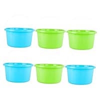 FUNOMOCYA 6pcs Mini Beach Buckets for Lightweight Creative Sand for Boys and Small Plastic Buckets for Outdoor Play and Fun Random Color