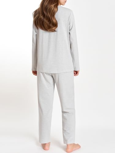 Image of Latuza Women's Petite Cotton Pajama Set Striped Button Down Pjs