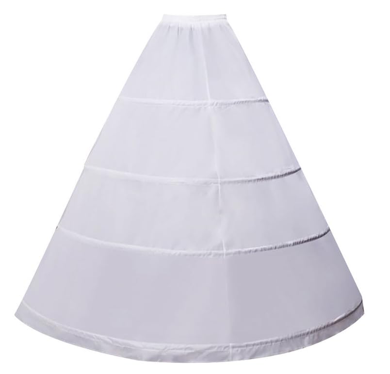 RULTA Damen Reifrock 4-Ring Interlining Rock Einstellbar Weiß...