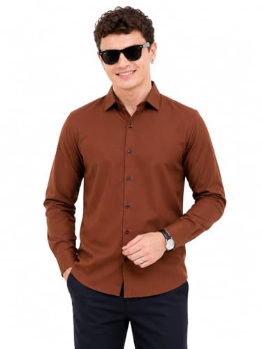 Image of Zilcon Linen Shirts for Men Casual Button Down Long Sleeve Shirt Solid Summer Beach Hawaiian Shirts
