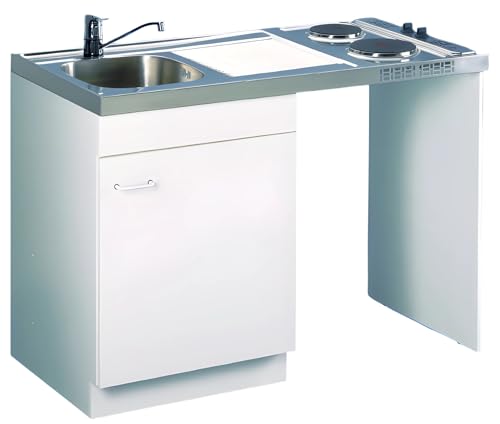 Meuble lave-vaisselle 118,5x57x82 cm avec jambage, 1 porte, profondeur 60 cm, blanc Réf 200154