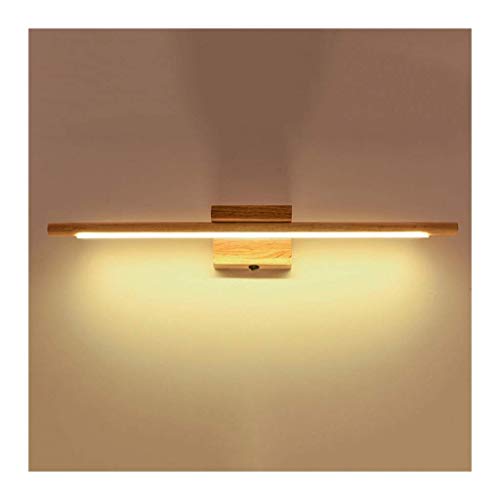 Espejo Luz Frontal LED Lámpara de Maquillaje Espejo Gabinete Luz Lámpara de Pared Viene con Interruptor Lámpara de baño Madera Maciza, Lámpara de Espejo (Color : Warm Light) It's so kind of you