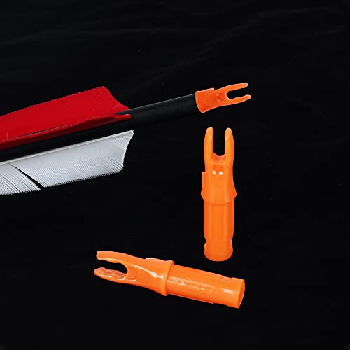 Sopoger 50 Packs Archery Arrows Nocks - Arrow Inserts For Carbon Arrows .244/6.20Mm Plastic Arrow Nocks For Diy Hunting Shooting (Orange) #TOP3
