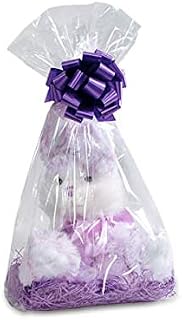 A1 Bakery Supplies Cellophane Bags For Baskets Cellophane Gift Bags For Wine Bottles, Small Baskets, Mugs And Gifts BOPP Clear Cellophane Bags Basket Bags Cello Gift Bags Gusset Style Bag 8 in. X 4 in X 18 in. 10 Pack