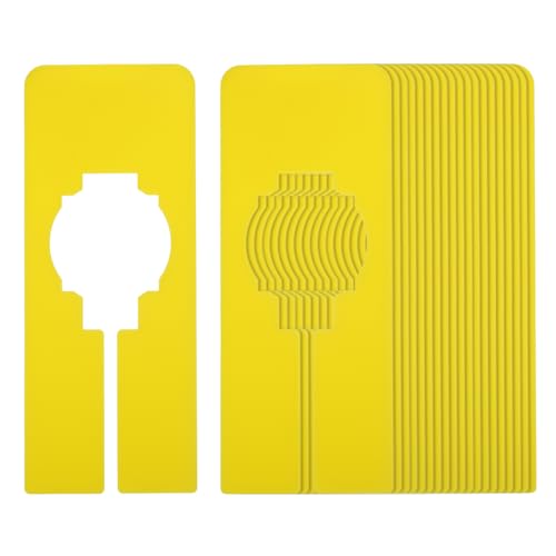 PATIKIL Clothes Dividers for Hanging Clothes 20 Pack Rectangle Closet Clothing Rack Size Dividers Blank Labels Sorting Rectangular Separator for Closet Yellow