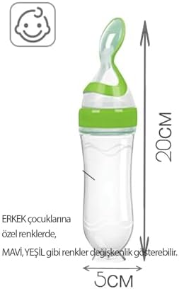 Transformacion Kaşıklı Mama Silikon Biberon Kız Bebek Besleyici Pembe, 2719715 - Görsel 3