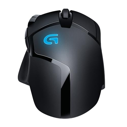 Logitech G402 Hyperion Fury Wired Gaming Mouse, 4,000 DPI, Lightweight, 8 Programmable Buttons, DPI Switch Button, Compatible with PC/Mac - Black