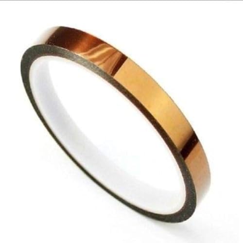 Image of Robocraze 10mm x 33m Kapton Polyimide Tape | Heat Resistant Adhesive Insulation Tape for Electronics, PCB Protection & 3D Printing Applications | High Thermal Resistance, Clean Removal