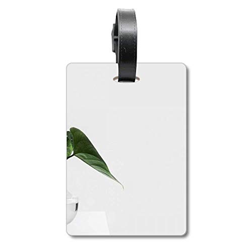 Étiquette de valise feuilles vertes Simpol pour vacances d'été