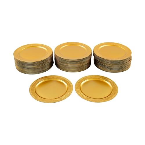 Platos Decorativos Dorados 13 Pulgadas Pack 100 miniatura 1