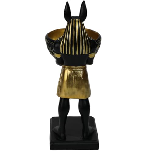 Estatua Anubis con Cuenco Decorativo en Resina miniatura 4