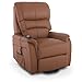 Produktbild MACOShopde by MACO Möbel Raburg Fernsehsessel mit Aufstehhilfe & Liegefunktion, elektrisch verstellbar mit 2 Motoren & Fernbedienung, Taschenfederkern, edles Kunstleder  Jan | Cognacbraun