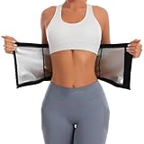 Dokelovy Sauna Suit Waist Trainer for Women,Sweat Band Belt Waist Trimmer Body Shaper Weight Loss Fitness Workout Wrap