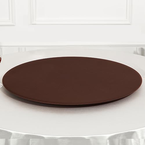 VOLWCO 2X Fundas para Mesa De Cóctel con Bordes Elásticos, Mantel de Esquinas Redonda Elásticas, para Mesa Alta, Mantel Redondo para Cóctel, Boda, B(Size:240cm,Color:Dark Coffee)