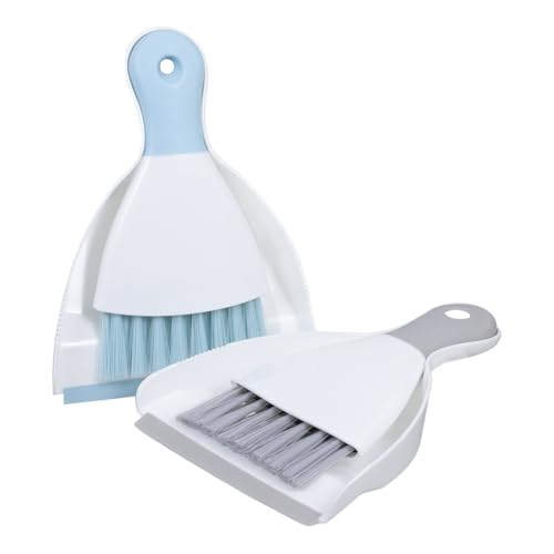 KICHOUSE Set Cleaning Tools Brooms Outdoor Broom Dustpan Hand Broom and Dustpan Mini Dust Pan Car Detailing Brush Small Cleaning Broom Tool Dormitory Debris Cleaning Brush Desktop Broom Abs