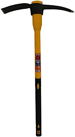 Mighty Pick Mattock 5lb Steel Head +Heavy Duty Fibreglass Handle shaft 90cm- 36in