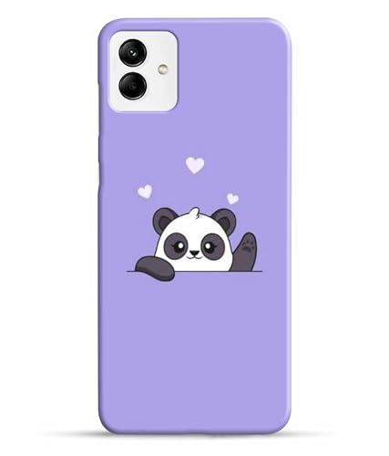 Image of Printed Hard Back Case Cover & Compatible for Samsung Galaxy M04 4G | Samsung M04 | Cute Panda Art (Multicolor) - D1182