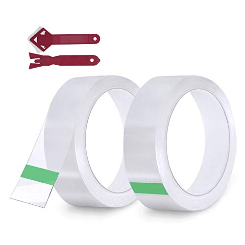 Preisvergleich Produktbild 2 Rollen Dichtband Selbstklebend, Waterdichte en Schimmelbestendige Tape, Wannendichtband, für Fenster Tür WC Küche Bad, Lücke, Fliese,Waschbecken (Transparent)