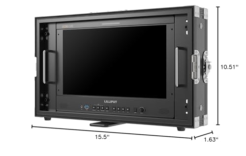 Image of LILLIPUT 15.6 inch Q15-8K 15.6 inch 8K 12G-SDI 600nits 3840x2160 Studio Production Monitor Quad View, HDR, Fause Coloe, 3D-LUT, Waveform, Remote Control (Q15-8K-ABBP-CC with case+Gold m)