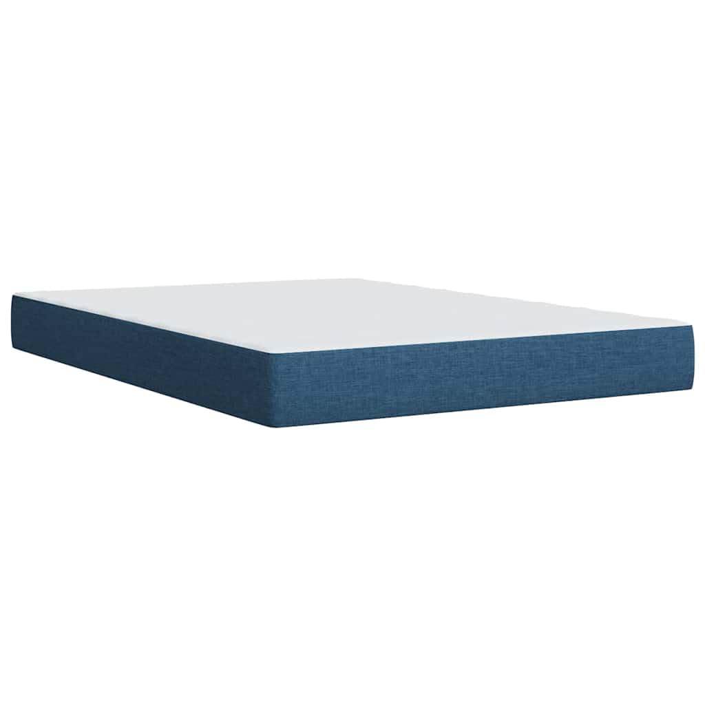 Tessuto antiusura con molle insacchettate Letto matrimoniale 140x190 cm Blu