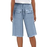 Jogginghose Damen Beige, Hose Damen Weites Bein, LäSsige Hosen Damen, Weite Stoffhose...