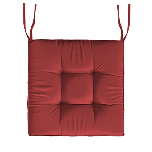 LFNOONE Coussin Exterieur Coussin D'Assise Coussin De Chaise ImperméAble Coussin Jardin Coussin De Cuisine Coussins De Chaises CarréS Coussin 40x40x7CM,Wine Red,Pack of 1 Cover
