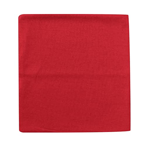 Generisch Pañuelo de lino negro de algodón puro de una sola capa, cuello cálido, rojo, Talla única