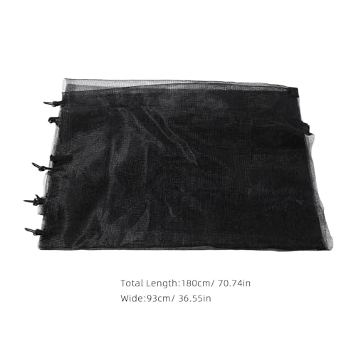 Filet de trampoline noir POPETPOP accessoires de remplacement 6 poteaux - 2