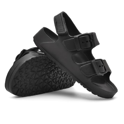 Image of Toddler Sandals Dual-Sized with Arch Support, Non-Slip EVA Buckle Water Shoes for Boys Girls, 5-12