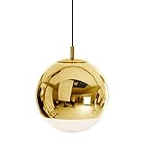 Hochwertige Verarbeitung s.LUCE Fairy Spiegelkugel Pendelleuchte Restaurant- & Hotelbeleuchtung, Farbe:Gold, Größe:Ø 30cm