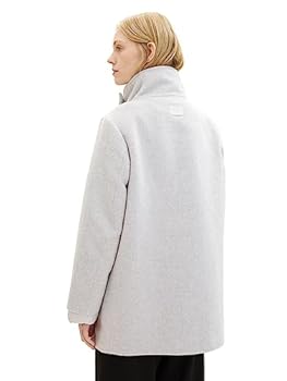 ジャケット・アウター Eaphi soft wool tailor coat gray TOM TAILOR 1037558 Women's Jacket, 25128 - Soft Light Grey