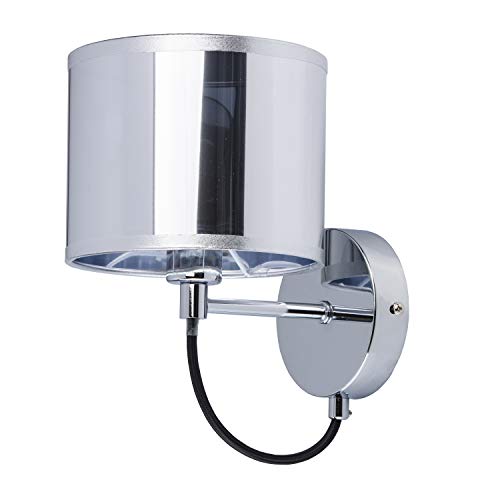 Preisvergleich Produktbild Moderne Wandleuchte 1 flammig chromfarbiges Metall verchromter Acrylschirm Wohnzimmer Schlafzimmer exkl. 1 * 40W E14