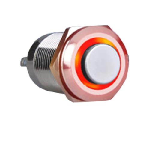 Interrupteur bouton poussoir 12mm 220v rouge verrouillage pour panneau de commande