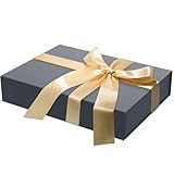 Caja de regalo con tapas, 11.5 x 8.5 x 2.3 pulgadas con cierre magnético, cajas de regalo plegables para envolver regalos de camisetas, guantes, bufandas, dulces, ropa de bebé, joyas, libros, viene