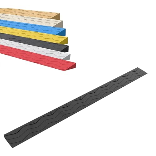 Rampa de Bordillo para Exterior e Interior para Bicicleta, Silla de Ruedas, Garage, Almacén | Negro, 100x8x2cm miniatura 1