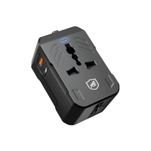 Adaptador Universal de Tomada com Carregador USB-C 20W e USB-A Bivolt